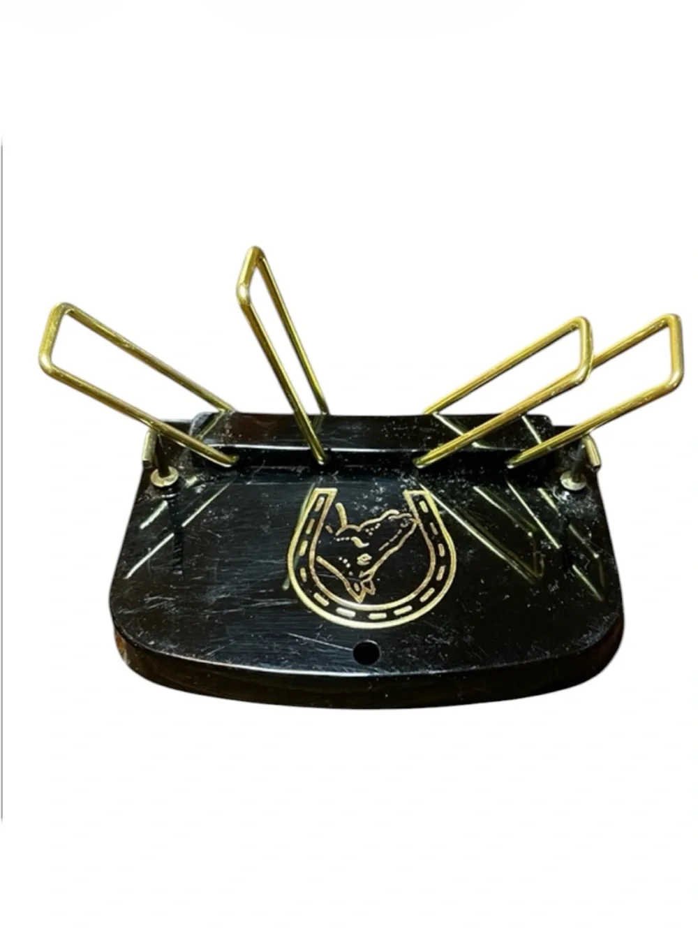 Vintage Horse-head Shoehorn Lint Brush & Tie Rack Set
